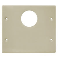 Hubbell HBL4747JXIV HBL4750 Series 2-Gang Metal Raceway Plate, Round / Blank, Ivory