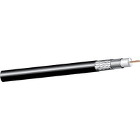 West Penn 6100EZBK1000 RG6 Coaxial Cable, CCS PVC, Black, EZBOX, 1M