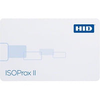 HID 1386LGGAV ISOProx II 1386 Printable Proximity Card, Programmed, Glossy Front and Back, Engraved Matching Numbers, Vertical Slot, White