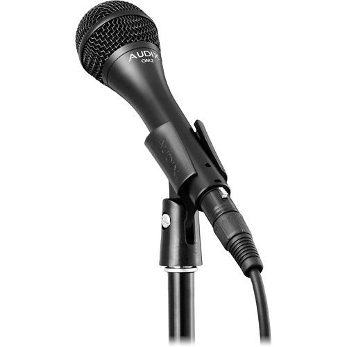 Audix OM2S Professional Dynamic Hypercardioid Vocal Microphone with On/Off Switch, Black