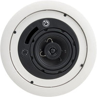 AtlasIED FAP42TC 4" Shallow Mount Coaxial In-Ceiling Speaker with 16W 70V, 100V Transformer - Set of 2