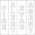 System Sensor DECAL-W SpectrAlert Advance White Decals for Red non-pad Printed Red Mall Mount Devices, 10 per box
