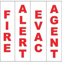 System Sensor DECAL-R SpectrAlert Advance Red Decals for White non-pad Printed White Mall Mount Devices, 10 per box
