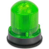 Edwards Signaling 125 Class Flashing Incandescent Beacon for NEMA 4X Applications, 24VDC, 0.610A, Black Base, Green Lens