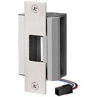 SDC 55-CU 3/4" Latchbolt Electric Strike with Mortise Faceplate Deadlatch Above, Dull Stainless Finish
