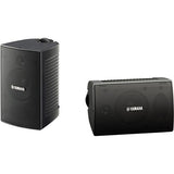 Yamaha NS-AW194 BL NS-AW194 2-Way High-Performance Outdoor Speakers with 4" Woofers and 1" Tweeters, Pair, Black