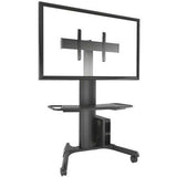 Chief LPAUB Series Large Fusion Manual Height Adjustable Mobile AV Cart (Black) For Displays 42-86"