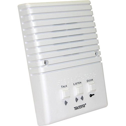 TekTone IR104E Tek-ENTRY Apartment Intercom Station, 4-Wire, Flush Mount, ABS Plastic, White