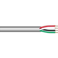 West Penn 248 1000' Stranded Unshielded Plenum PVC Cable, 12/4, BC, Black
