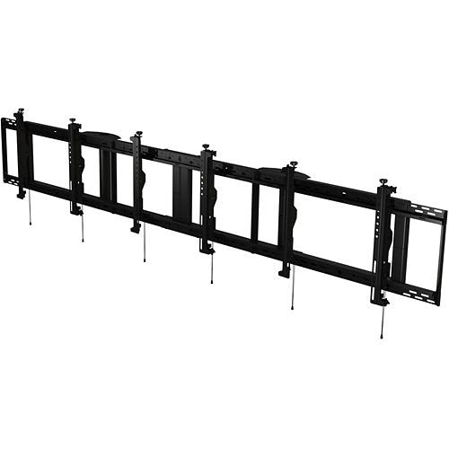 Peerless-AV DS-MBZ947L-3X1 SmartMount Digital Menu Board Ceiling Mount with 8pt Adjustment 3x1 Configuration for 46" to 48" Displays - Landscape, Black