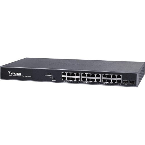 VIVOTEK AW-GEV-264B-370 24xGE PoE + 2xGE SFP Web Smart Managed Switch