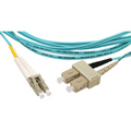 OCC D6LC-SC-1M Fiber Optic Jumper, LC-SC, Duplex LC Connector, 1m, Orange