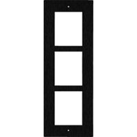 2N 01283-001 IP Verso and LTE Verso 3-Module Frame, In Wall Flush Mount, Black