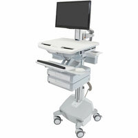 Ergotron SV44-2322-1 StyleView® Electric Lift Cart with Pivot, LiFe Powered, 2 Drawers (1x2)