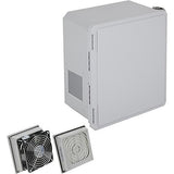 STI EF161408-O3 EnviroArmour Fiberglass Enclosure with NEMA 3R Filter Fan - Opaque, 16 x 14 x 8