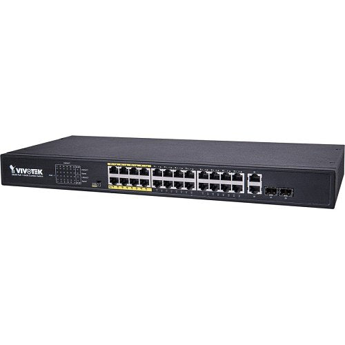 VIVOTEK AW-FGT-260D-380 24xFE PoE + 2xGE Combo Unmanaged Switch