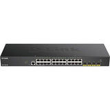 D-Link DGS-1250-28X-6KV 28-Port Gigabit Switch with 4 10G SFP+ Ports, 410G