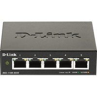 D-Link DGS-1100-05V2 5-Port Gigabit Smart Managed Switch, Web Managed, Cable Diagnostics, Fanless, Compact Metal Desktop