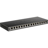D-Link DGS-1016S 16-Port Gigabit Unmanaged Metal Desktop Network Switch