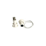 Edwards Signaling 1076C-N Recessed Steel Door Magnetic Contact with Wire Leads, 3/8" Gap Size, SPDT, 3/4" Diameter, Single Pole-Double Throw, White