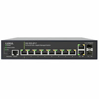 Luxul SW-505-8P-F 8 PoE+ | 2 RJ45 | 2 SFP Front-Facing Ports - Gigabit L2/L3 Managed Switch