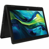 Acer TravelMate B3 Spin 12 TMB312R-31 TMB312R-31-C41T 12.2" Touchscreen Rugged Convertible 2 in 1 Notebook - WUXGA - 60 Hz - Intel N150 - 4 GB - 128 GB Flash Memory - English Keyboard - Black (NX.BLCAA.003)