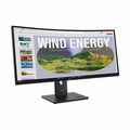 Lenovo 64AEGAR1UZ ThinkVision T34WD-40 34" Class UW-QHD Curved Screen LED Monitor - 21:9 - Eclipse Black