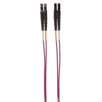 Hubbell DFHPCLCLCF2MVI Fiber Optic Patch Cord, Plenum Rated, MultiMode Duplex, LC-LC, OM4, 2M, Aqua