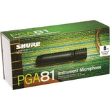 Shure PGA81-XLR Cardioid Condenser Instrument Microphone with Cable (15')