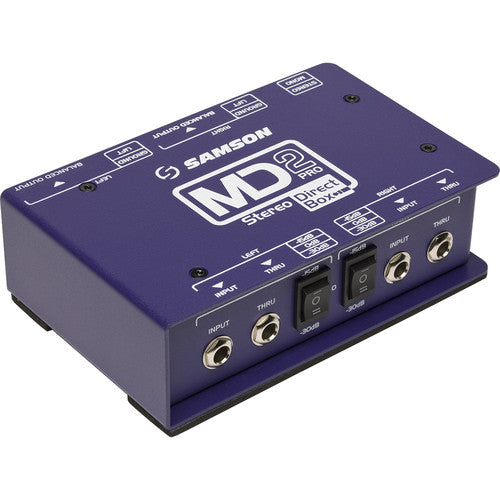 Samson SAMD2PRO MD2 Pro Professional Stereo Passive Direct Box