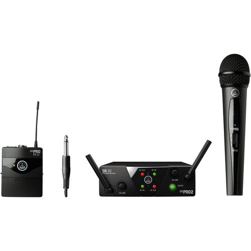 AKG 3352X00050 WMS40 Mini Wireless Handheld & Bodypack Dual System (Channels A & C)