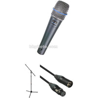 Shure Beta 57A Supercardioid Microphone with Stand and Cable Kit