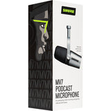 Shure MV7 Podcast Microphone (Silver)
