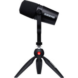 Shure MV7 Podcast Microphone Kit with Tabletop Tripod and Headphones (Black)