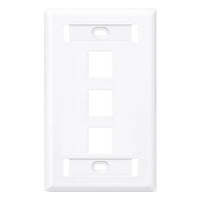Dynacom 10600-P2W-WH Flush-Port ID Window Wall Plates, White