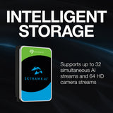 Seagate 24TB SkyHawk AI 7200 rpm SATA III 3.5" Internal Surveillance HDD