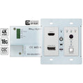 Key Digital KD-X2X1WDTX 4K 18G 2x1 HDBaseT PoH Wallplate Switcher, Transmitter, 40m