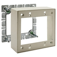 Hubbell HBL57512IVA Raceway Box for HBL500/700/750 Series, Standard Depth, Metal, Ivory