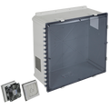 STI EP242410-T3 EnviroArmour Waterproof Polycarbonate NEMA Enclosure with Filter Fan, 24"H 24"W 10"D, Tinted