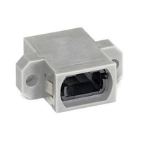 Hubbell FANMTPSRPGY Screw Mount Fiber Adapter, MPO, 6-Pack, Gray