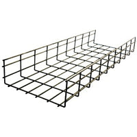 Hubbell HBT0612ZP Wire Basket Tray Overhead, 6"H x 12"W x 118"L, Electrozinc