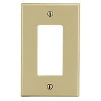 Hubbell P26I 1-Gang Decorator Wall Plate, Ivory