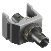 Hubbell SFSTSG Fiber Snap-Fit ST Connector, Black/Gray Zirconia