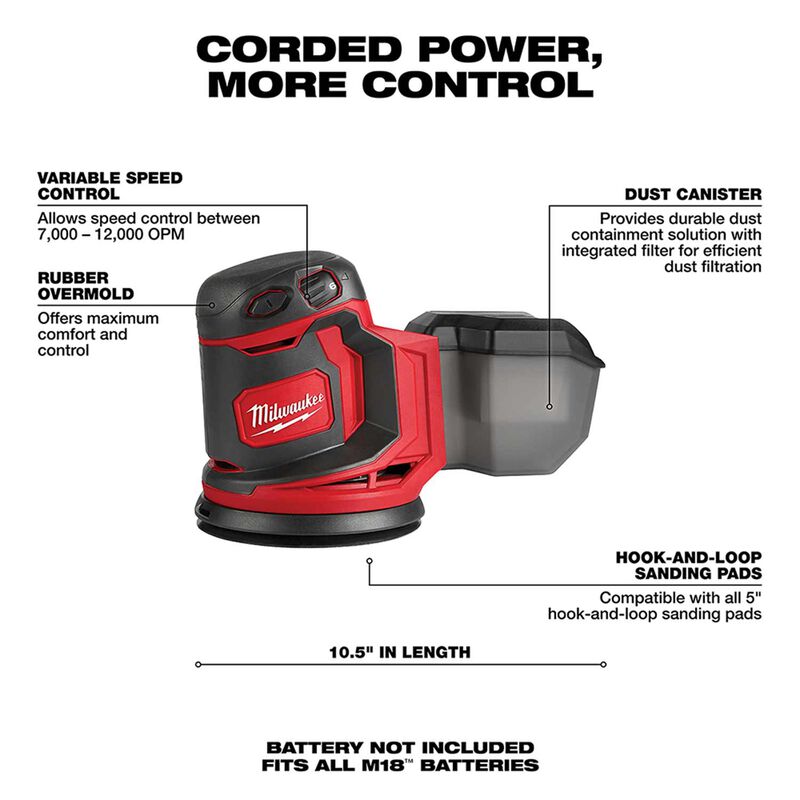 MILWAUKEE 2648-20 M18™ Random Orbit Sander