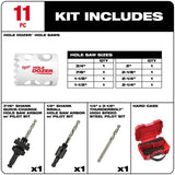 MILWAUKEE  49-22-4084 HOLE DOZER™ 11 Piece Automotive Hole Saw Kit