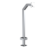 PEDESTAL 22PE1-2NIP-04-304 42" Stainless Gooseneck Pedestal - 2NIP Solo