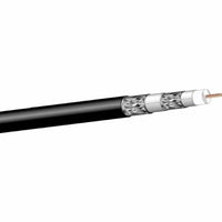 West Penn 25Q841BK1000 RG-6 BC Type CATV with Aluminum Foil +60% Aluminum Braid, 18/1 Solid BC Coaxial Cable, Plenum, RF 50 Ohm, 1000' (304.8m) Reel, Black