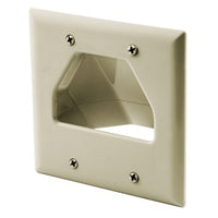 Hubbell NSAV2I 2-Gang Recessed Wall Plate, Ivory