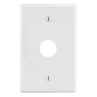 Hubbell P737W Wallplate 1-Gang with 0.625" Opening for Box Mount, White
