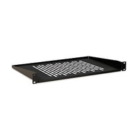 Kendall Howard 1906-1-201-01 12 inch Vented Component Shelf, 1U, CRS, Black